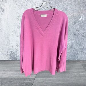 Zenana Outfitters pink /mauve V-Neck Sweater